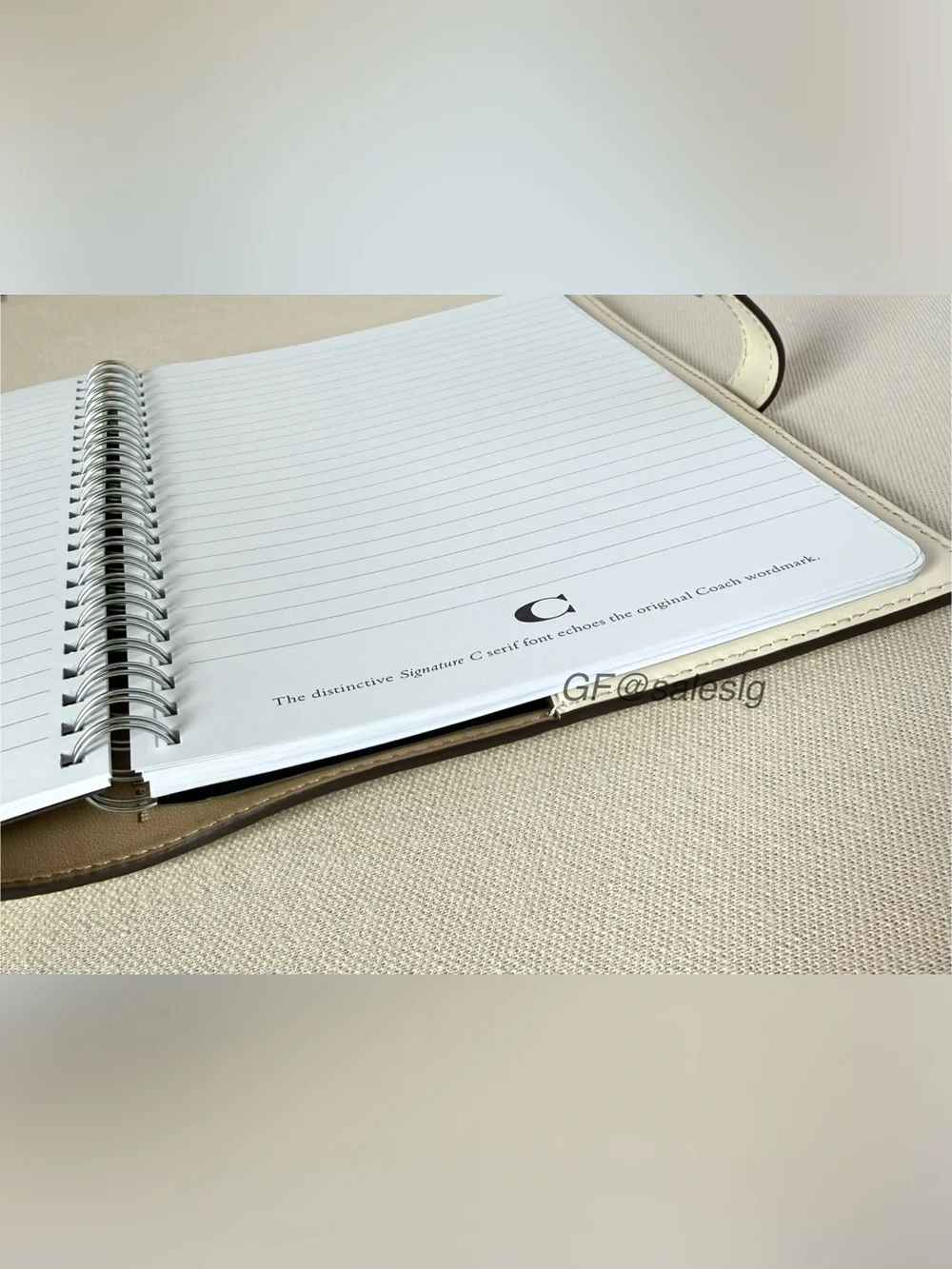 Coach notebook Gift Set Boxed Signature Chalk White/Gold Ready Gift Bundle
